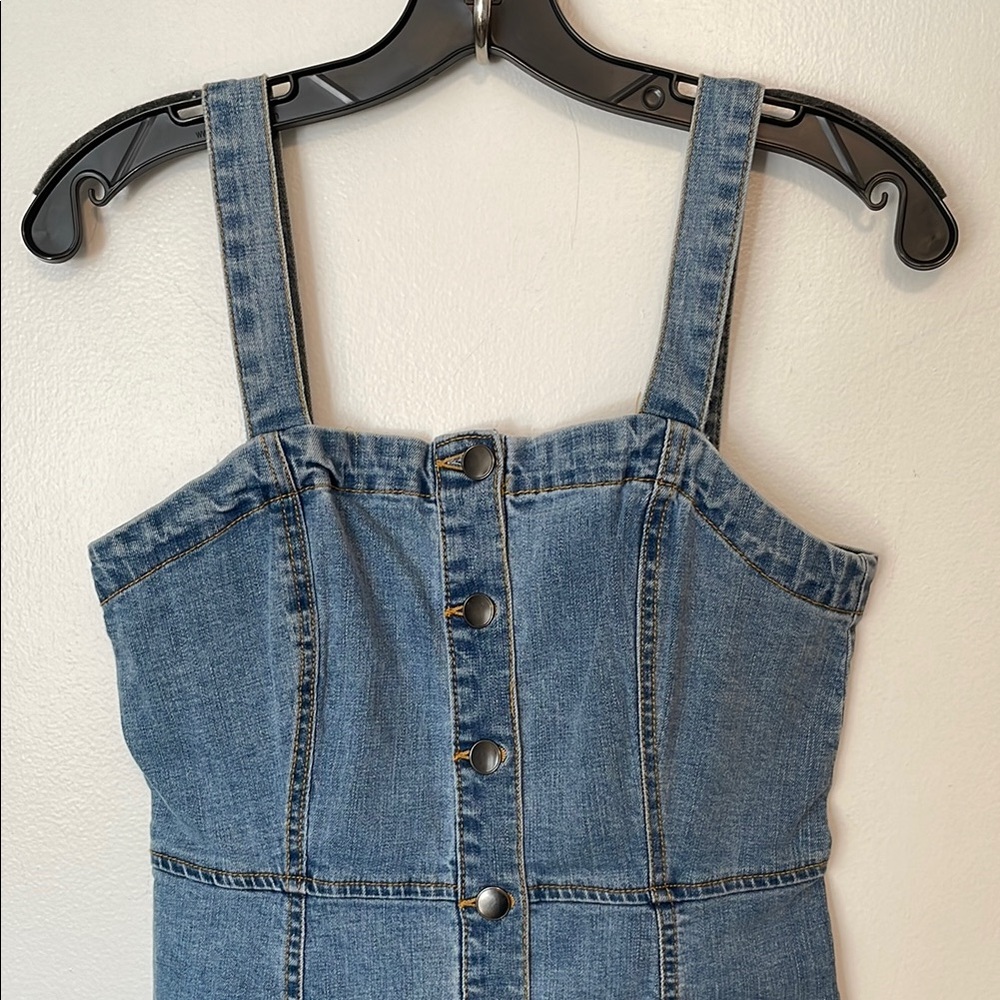 EUC Aeropostale Blue Denim Button-Down Dress - Picture 3 of 6